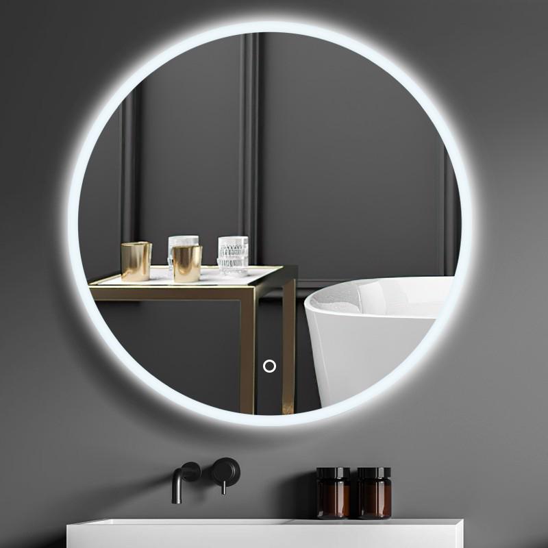 Anti-fog LED bathroom mirror with touch switch