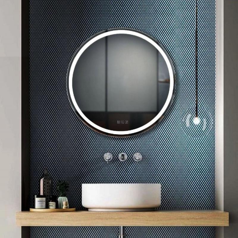High Quality Custom Smart LED Vanity Bathroom Mirror with Touch Switch and defogger
