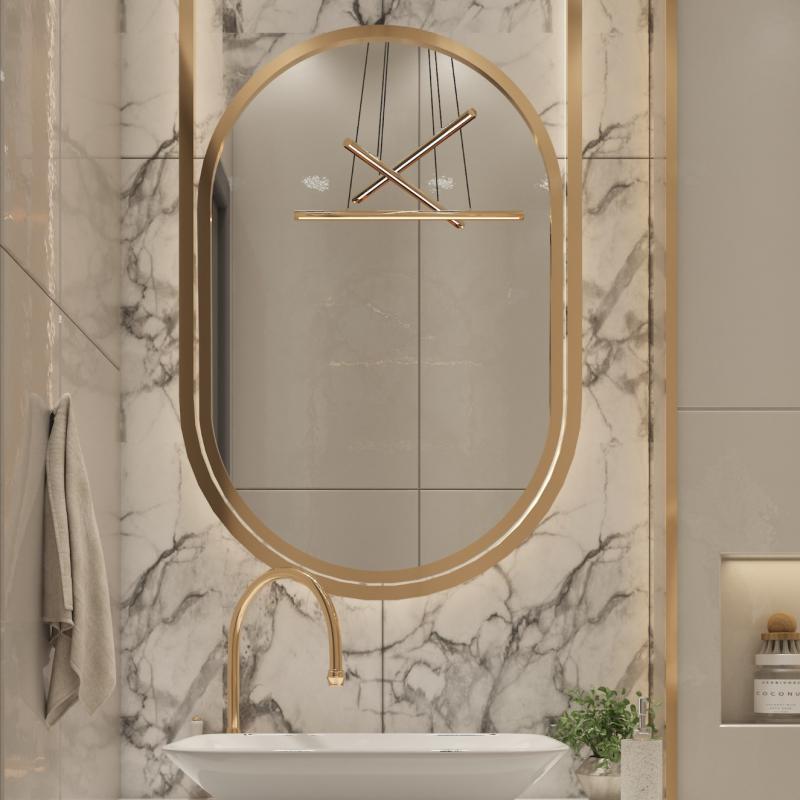 High Quality Custom Frame Smart LED Vanity Bathroom Mirror with Touch Switch and defogger