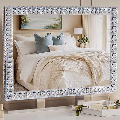 VA15 LED Luxury Crystal Diamond Vanity Mirror