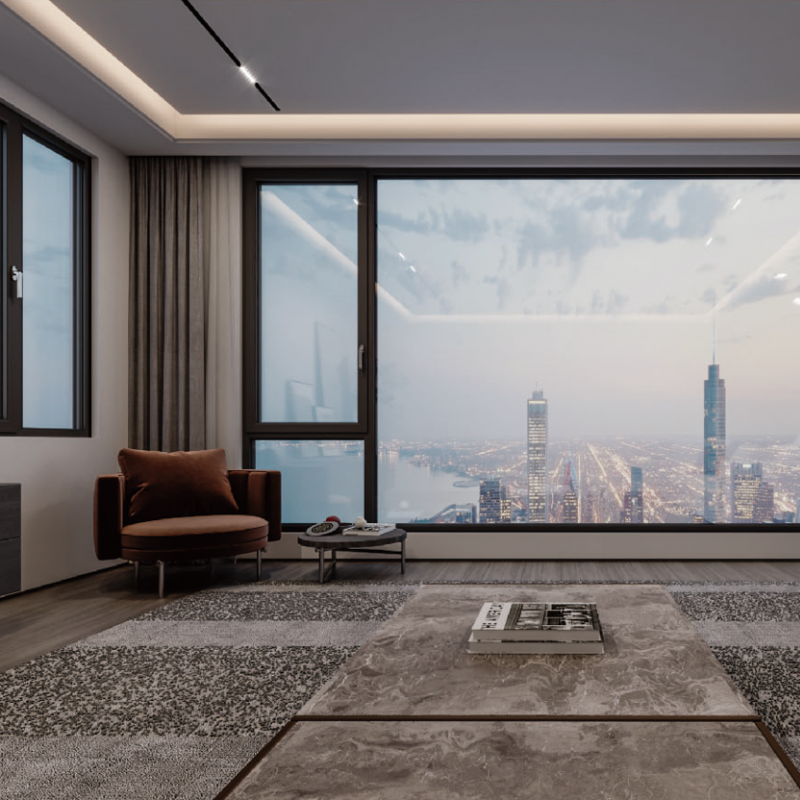 ZE-100WG Commercial Tilt & Turn Window – For Residential & Commercial Projects