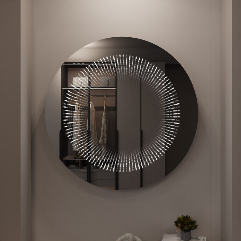IM01 | Circular Infinity LED Mirror – 3D Tunnel Effect Wall Decor for Commercial & Residential Use