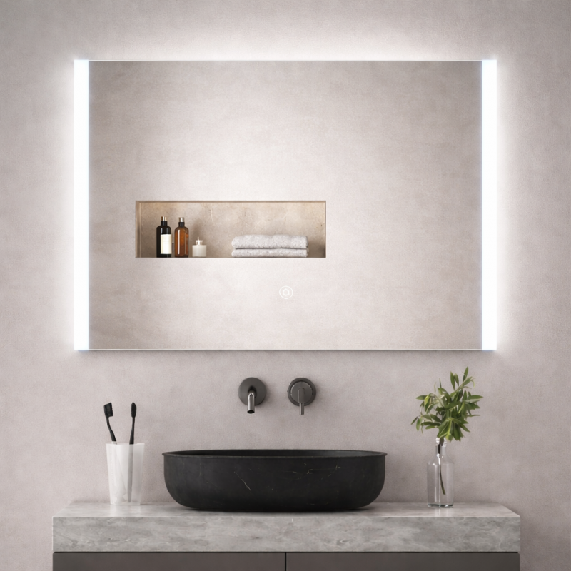DF46 | LED Vanity Mirror – Rectangular Shape with Smart Touch Switch