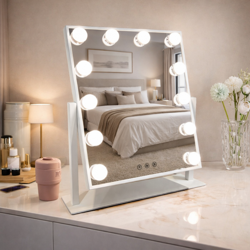 BP330 | LED Mirror for Makeup – Wall Mounted or Tabletop Use